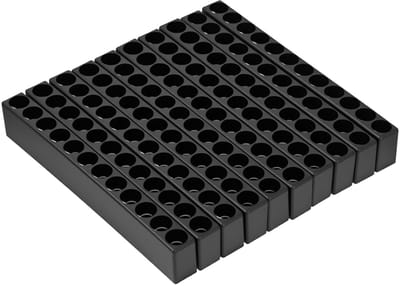 Dailygoody - Bit Organiser - Schroevendraaier Bits - Duurzame Opslagdoos - 10 Stuks met 12 Gaten - Ideaal voor opslag - Kleur zwart - Perfect voor thu.