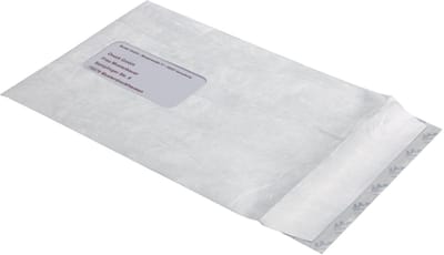 Tyvek akte-envelop C5, 16,2 x 22,9 cm, met venster, 55 g/m2, zelfklevend, wit, 100 st.