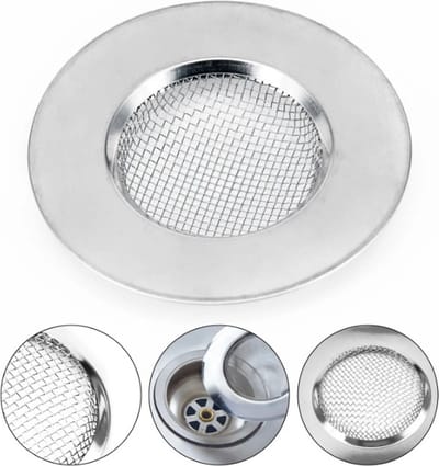FSW-Products - Gootsteen Afvoerstop - 1 Stuk - Afvoerzeef - Korfplug - 78mm dia - Korfzeef - Spoelbak Zeef - RVS