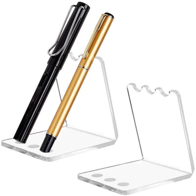 ZEYNOMAX- Pennenhouder 3 Slots - Bureau Organizer - Pennenbakje - Desk Organizer - Pennenetui - 2 Stuks - Transparant Design - Pennenorganizer