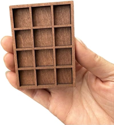 Mini Sieradenhouder - Houten Display - Presentatie Objecten - Compact Formaat - 50 x 70 mm - Donkerbruin