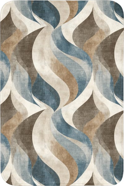 Badmat 60x90 cm - Antislip - Abstract - Golven - Kleurrijk - Badmatten voor badkamer - Badkamermat - Douchemat - Badkamer mat
