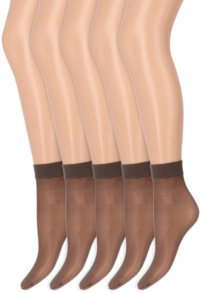 Zijdeglans pantysokjes | 15 Denier | Merk: Marianne | Maat: One Size | Kleur: Graphite | 5 Paar