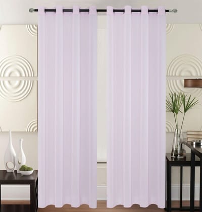 Kant en Klaar Vitrage Gordijn - Met Ringen - 140x240 cm - Licht Lila