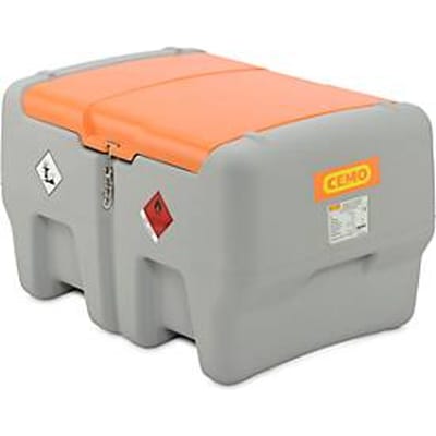 Mobiel tankstation CEMO elektrische pomp CENTRI 12V, 30l/min, scharnierend deksel, polyethyleen, enkelwandig, B 118 x D 80 x H 71 mm