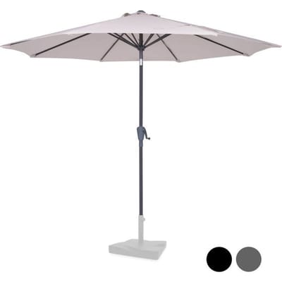VONROC Premium Stokparasol Recanati Ø300cm – Incl. beschermhoes - Ronde parasol - Kantelbaar – UV werend doek - Beige