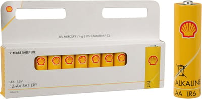 Shell Batterijen Penlite - AA type - 12x stuks - Alkaline - Long life
