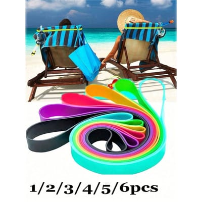 Handdoekclips Met Opbergfunctie, Geschikt Voor Strandstoelen, Uitbreidbaar, Windbestendig, Kleurrijke Strandstoelclips 5 Items veelkleurig