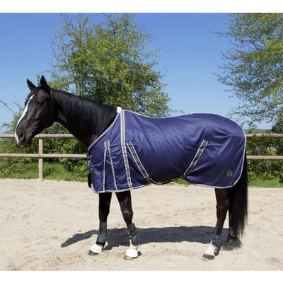 T.de.t Cotton Paardendeken Blauw 135 cm