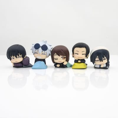 5 Stuks Jujutsu Kaisen Slapende Leuke Gojo Fushiguro Toji Getou Suguru Pop Anime Figuur Model Pop Speelgoed Perfect Cadeau gray