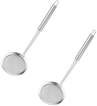 EXCITAT Schuimschep - Zeef - Keukengereedschap - Multifunctioneel - Voor vet, schuim en aanslag - 2 stuks