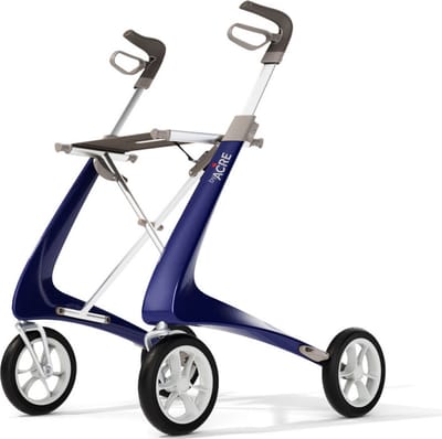 Ultra Lichtgewicht Carbon Rollator by Acre (4.9 kg) Blauw
