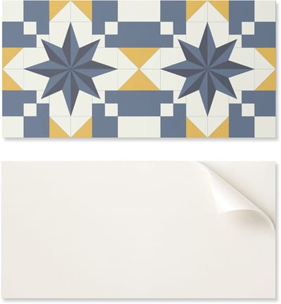 Zelfklevende vinyl wanddecoratie voor binnen, 100x50 cm, geometrisch sterrenpatroon