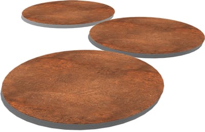 Cortenstaal staptegel - Rond - cm - 75x75cm - Roestkleur - MySteel