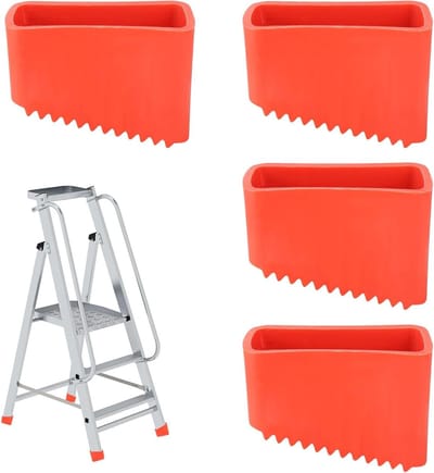 Rubber Ladder Voetjes 4 Pack - Ladder Vervangingen - Slijtvaste Laddervoet Caps voor Thuis - Vouwladder (Rood)