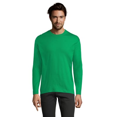 SOLS Heren Monarch T-shirt met lange mouwen (Kelly Groen)