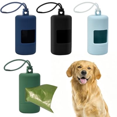 Hondenpoepzakdispenser 4 stuks - Draagbare en Herbruikbare Houder voor Hondenpoepzakjes