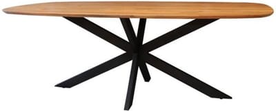 Eettafel Kopenhagen Deens ovaal 180x95x77 cm - acaciahout - naturel