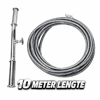 C-Line - Ontstoppingsveer 10 meter - Ø 6MM - Reinigingsveer - Rioolver - Rioolonstopping - Voor wasbak, Douche en WC