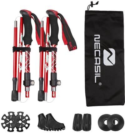 Ultralichte wandelstok met 5 secties 1 paar