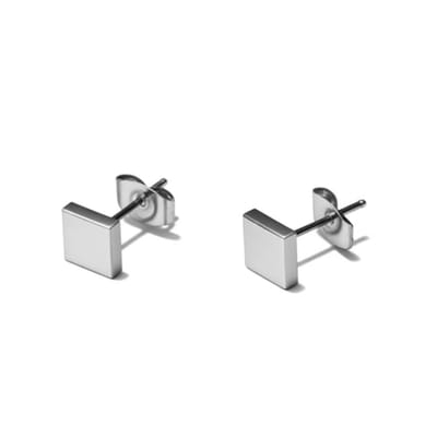 Aramat Jewels | Oorbellen | Oorstekers – Staal Vierkant Zilverkleurig (5mm) | | | |5mm | Staal | Kinderen, Volwassenen | Verkleurd niet