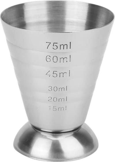 WiseGoods Premium Cocktail Maatbeker 75ML - Maatbekers - Cup - Party Accessoires - Bar Tools - Cocktails Maken - Cadeau - Zilver
