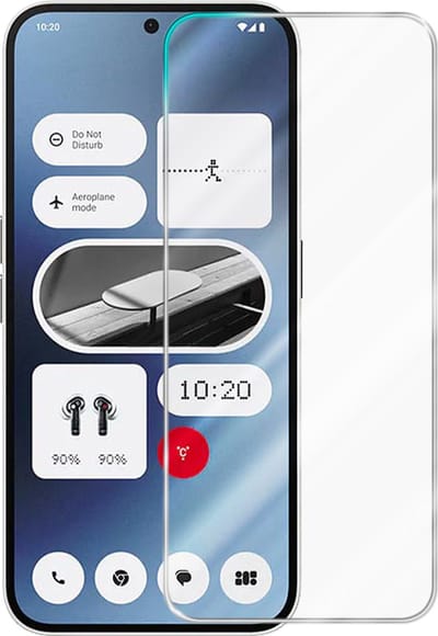 Cadorabo Screenprotector geschikt voor Nothing 2a - Pantser film Beschermende film in KRISTALHELDER Geharde (Tempered) display beschermglas in 9H hardheid met 3D Touch