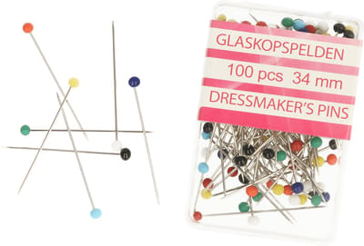 Opry 100 glaskopspelden 34mm