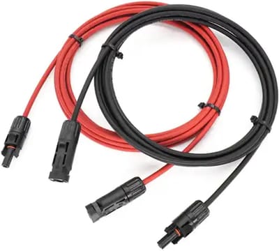 MC4 Kabel Set - Zonnepaneel Connectoren - Energie Opwekken - IP68 Waterdicht - 2x 5 Meter - Zwart en Rood