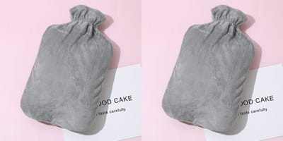 2-pack 2L kruiken met hoezen en ritsen - Extra zacht - Grijs