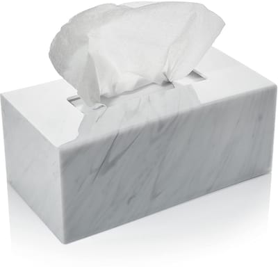 Famanu – Acryl tissueboxhouder, transparant, voor gezichtsweefsel, servetten, met schuifdeksel, perfect voor badkamer, bureaus en nachtkastjes