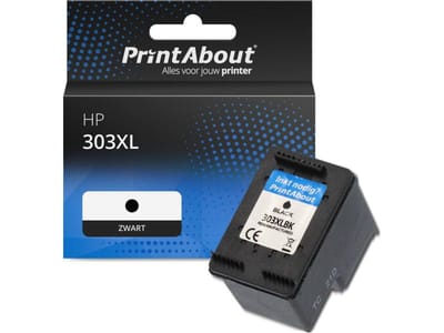 PrintAbout huismerk Inktcartridge 303XL (T6N04AE) Zwart Hoge capaciteit Geschikt voor HP