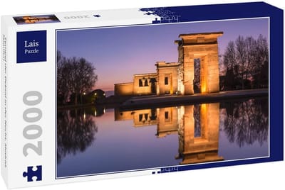 Puzzel Tempel van Debod bij nacht Madrid Spanje 2000 stukjes