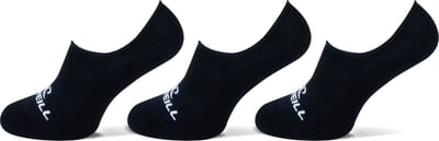 O'Neill Footies Sokken Heren / Dames No Show 710003 Zwart 3-Pack - Maat 43-46