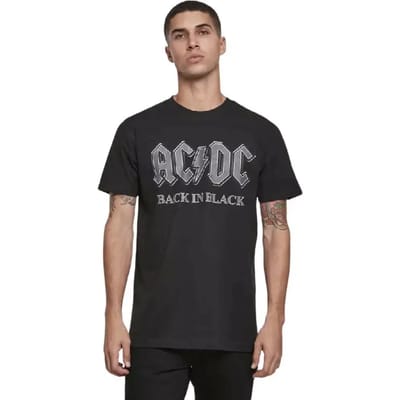 Urban Classics AC/DC - ACDC Back In Black Heren T-shirt - L - Zwart
