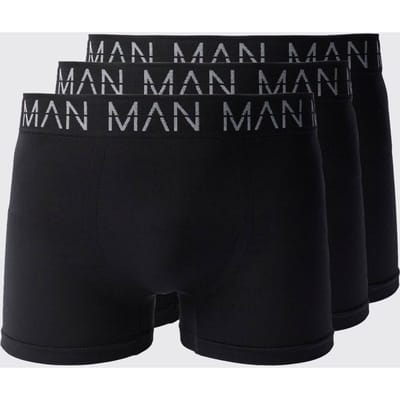 Men's Active Naadloze Boxer 3-Pack | Black | Size Small