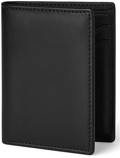 Dailygoods- Portemonnee Heren - Leren Kaarthouder met RFID-bescherming - Kleine Portemonnee - Compact Design - Minimalistisch - Elegant en Duurzaam