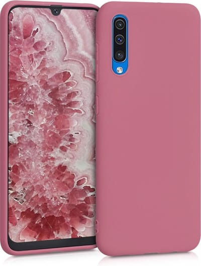 kwmobile telefoonhoesje geschikt voor Samsung Galaxy A50 - Hoesje voor smartphone - Back cover in donkerroze