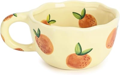 Schattige Keramische Koffiemok met Bloemen en Fruit, Perfect voor Valentijnsdag en Moederdag, 250ml voor Latte, Thee en Melk