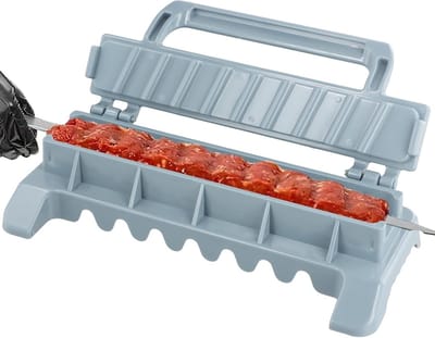 Handmatige Kebab Maker voor Thuis en Camping, Draagbare Kebab Spiesjes Pers, Grill Accessoire voor Perfecte Kebab en Barbecue