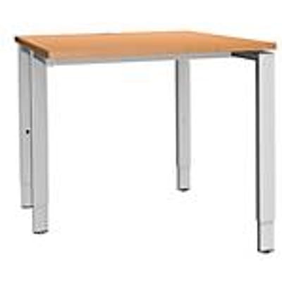 Schäfer Shop  Genius Bureautafel MODENA FLEX, 4-poot rechthoekige buis, eenzijdig, B 800 mm, beuken