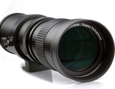 Lightdow 420-800mm F8.3-16 super telelens zoomlens MF voor Canon EOS EF camera zwart