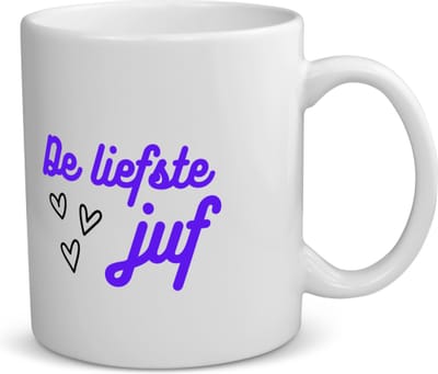 Akyol - de liefste juf koffiemok - theemok - Juf - voor de liefste juf - juf - verjaardagscadeau - verjaardag - cadeau - afscheidscadeau - geschenk - leuke cadeau - kado - gift - juffendag - 350 ML inhoud