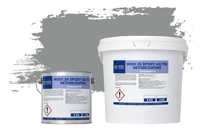 Wixx 2K Epoxy AQ 750 Betoncoating - 5kg - RAL 7042 | Verkeersgrijs A
