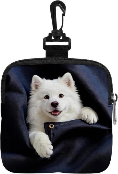 Snacktas voor honden - Draagbare traktatiehouder - Outdoor training - Snelle toegang opening - 15 x 14 x 3 cm