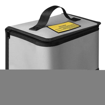 Batterij Organizer - Energiecel Tas - Veilig Transport - Vuurvast Materiaal - 26.5 x 19.8 cm - Zwart