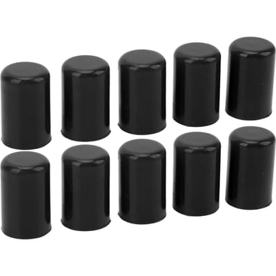 10 stuks Siliconen Afsluitdop Universele Inlaat Vacuümslang Pijpuiteinde Stopdop Binnendiameter 14 mm Zwart zwart