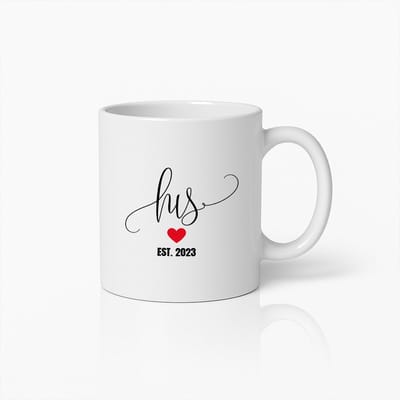 Hij Est. 2023 Mok – Perfect Cadeau Voor Bruiloft of Verjaardag Voor Echtgenoot