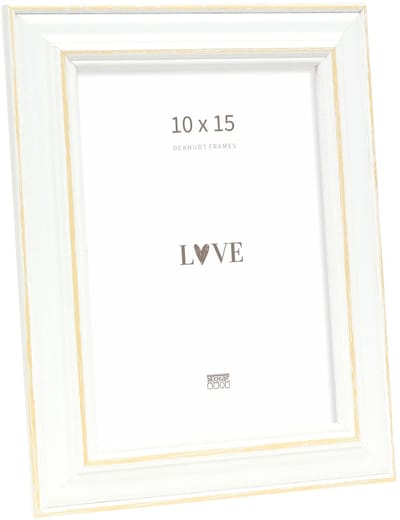 Deknudt Frames fotolijst S221H1 - wit met naturel accent - 10x15 cm