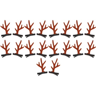 9 Paar Rendier Kerst Haarspeld Mooie Rendier Geweien Haarclip voor Feest Bruin black